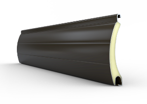 Profilé de volet roulant en aluminium couleur brun foncé RAL8019