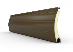 Profilé à lamelles en aluminium couleur brun clair RAL8014