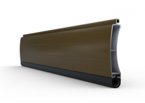 Fermeture de la porte roulante en aluminium avec joint en caoutchouc Couleur brun clair RAL8014