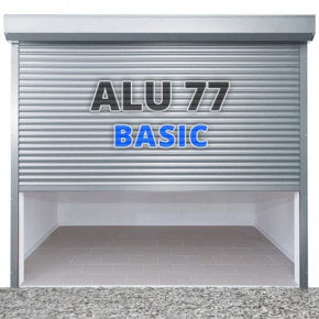 Basic Portes de garage enroulables sur mesure 77 mm lamelle, 1600x1600mm, blanc